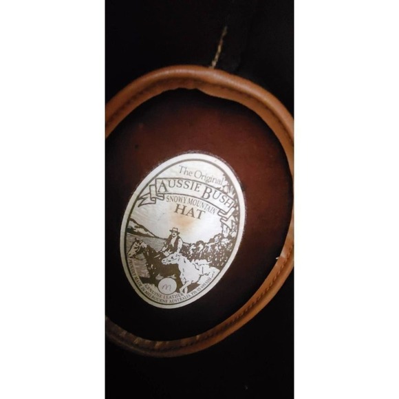 Original Aussie bush leather cowboy hat Medium Brown. Outdoors. Outback. Country - Picture 5 of 12